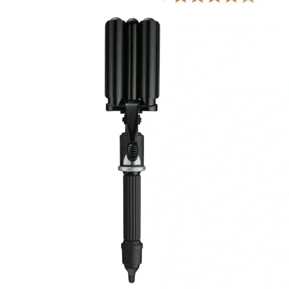 BabylissPRO Porcelain Ceramic Triple Barrel Waver, Black - Picture 4 of 5